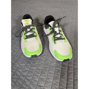 Under Armour Youth Running Shoes Size 7Y White Green Black Lightweight Sneakers